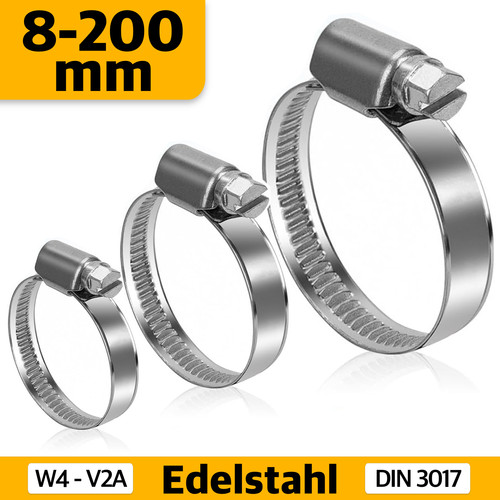 Edelstahl schlauchschellen v2a - edelstahl,